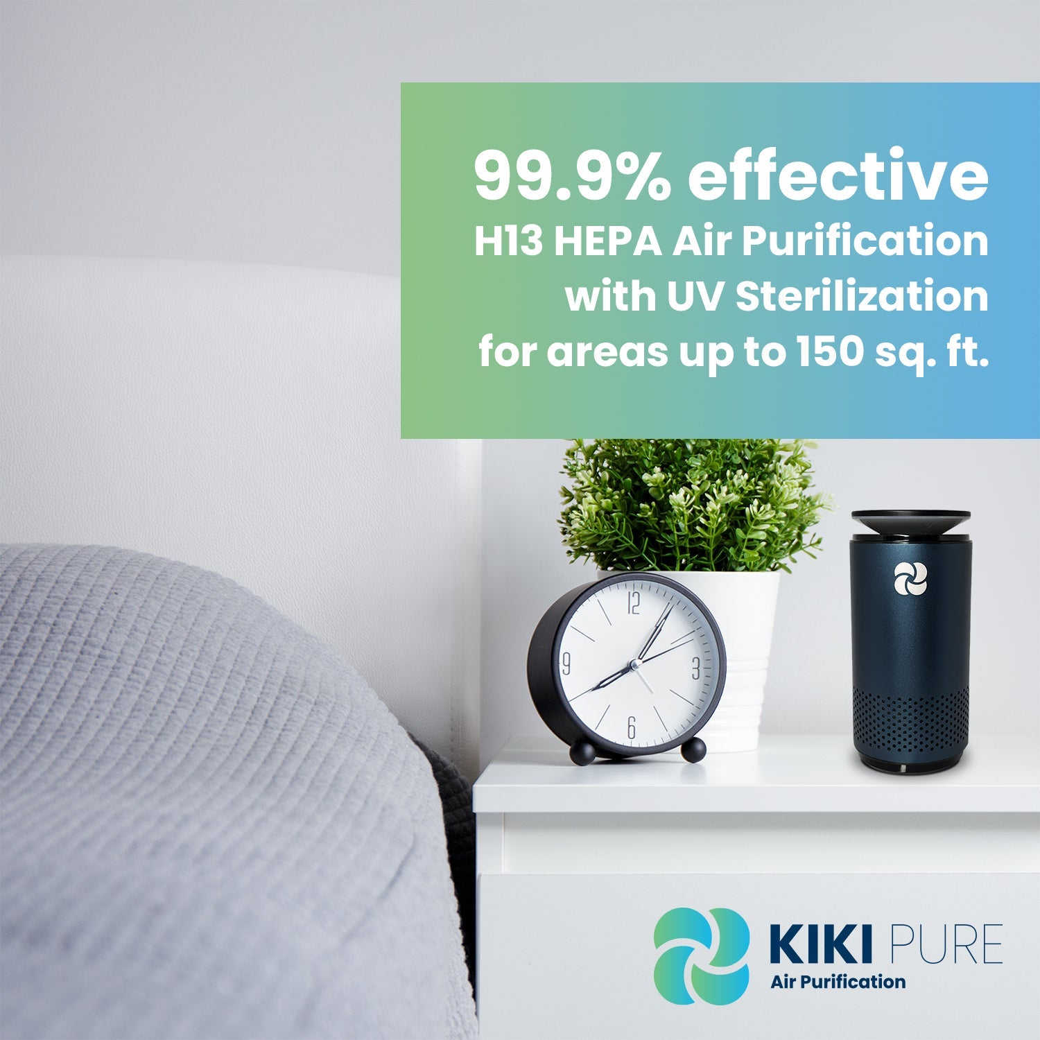 KIKI PURE A2 UV & 3 Stage H13 HEPA Air Purifier - KIKI Pure