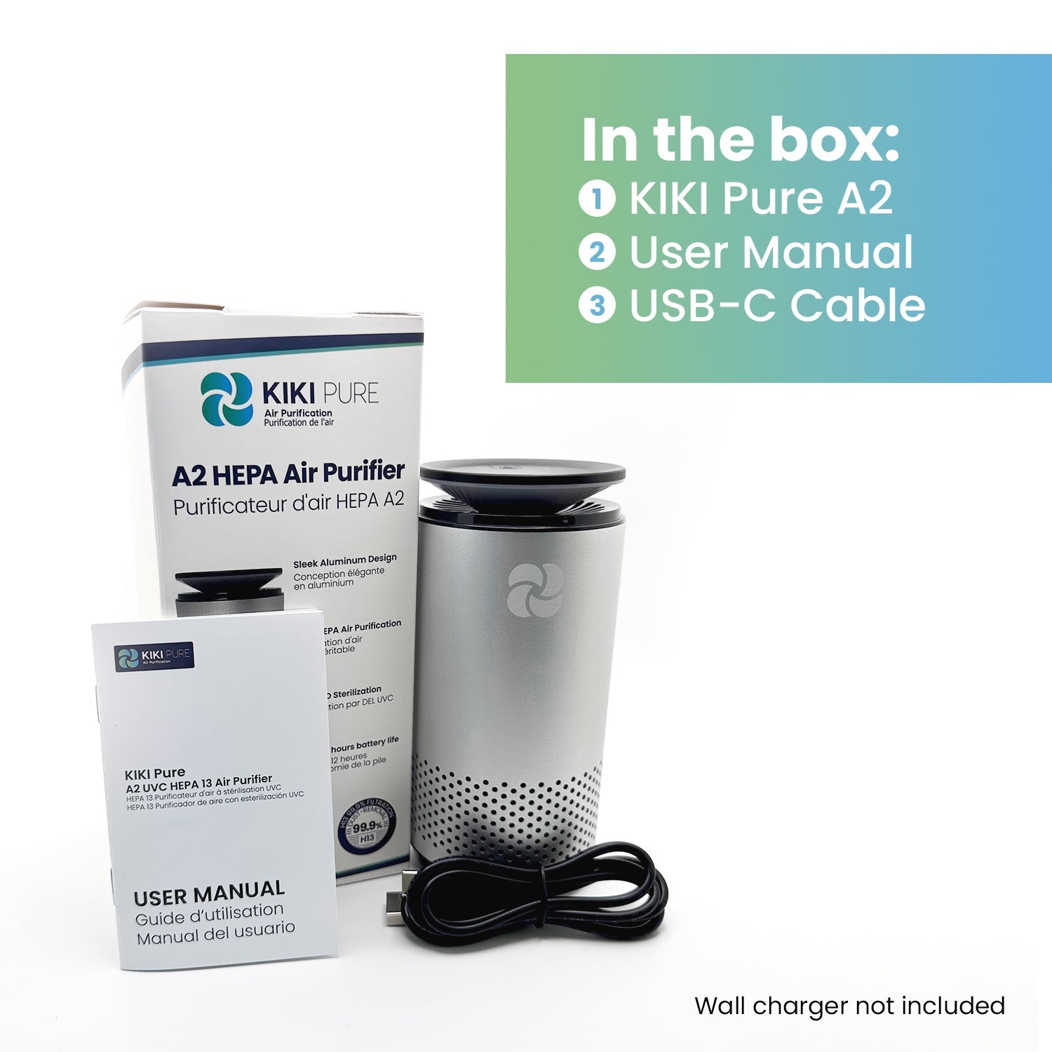 KIKI PURE A2 UV & 3 Stage H13 HEPA Air Purifier - KIKI Pure